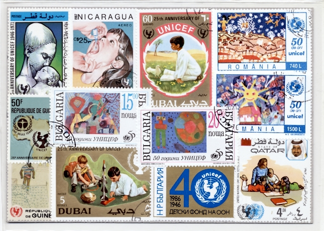 Unicef - 25 different stamps - Importa-supplementen.nl