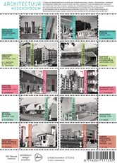 architectuur wederopbouw postzegels